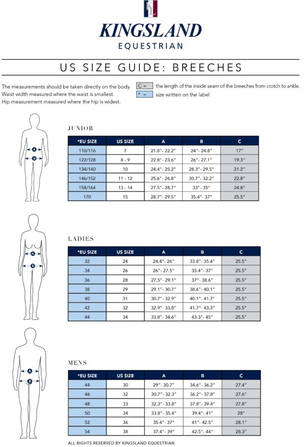 KL us size guide